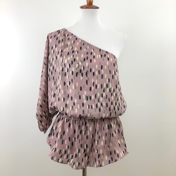 T-Bags Tops - T-bags of Los Angeles Lavender One-Shoulder Top